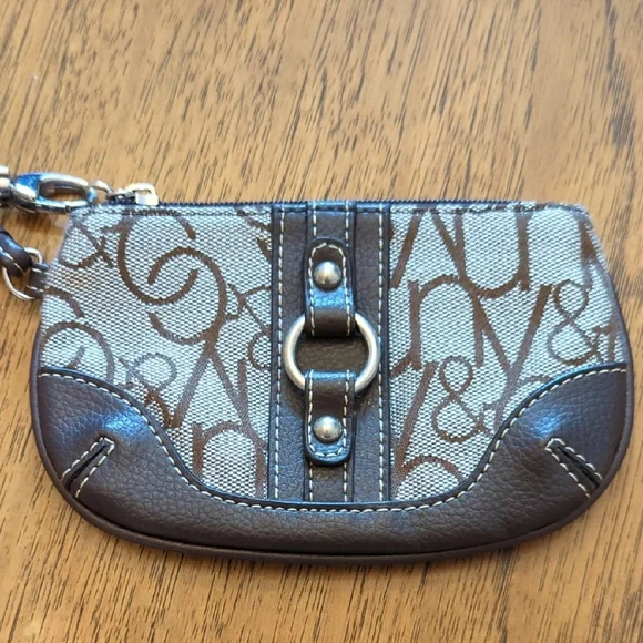 New York & Company Brown Monogram Wristlet - Picture 2 of 7